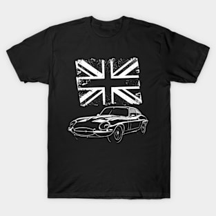 Jaguar E-Type - british flag T-Shirt